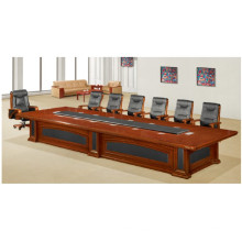 Table de réunion de meubles de conférence de placage en bois de cerisier